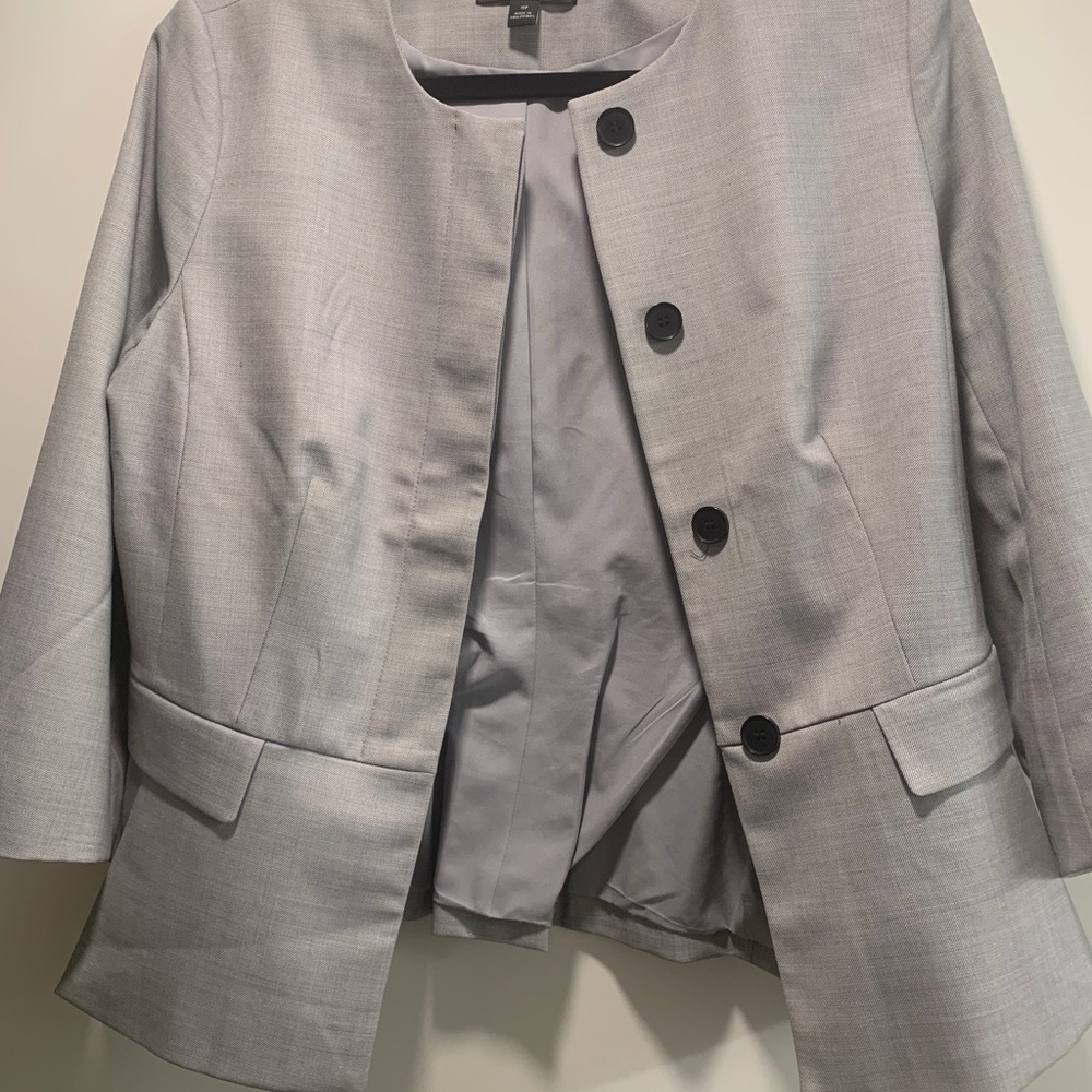 Peplum, Cropped Sleeve Suit Jacket